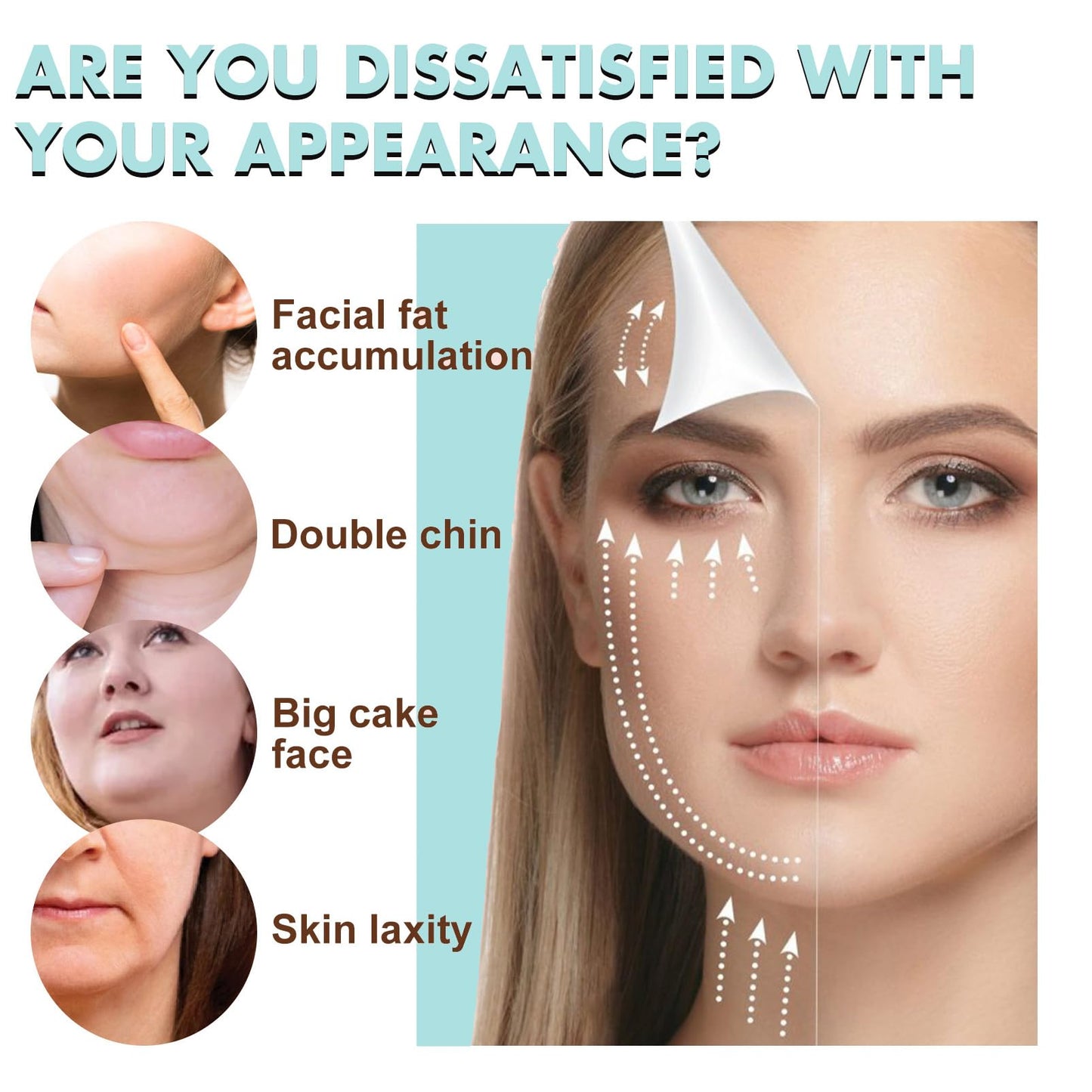 Face Lift Tape, Double Chine Reducer, Face Mask Skincare - V Shape Lifting Face Mask Chin Up Patch with Aloe & Hyaluronic Acid Chin Contour Tightening Firming Face Lift Tape Mask 5pcs