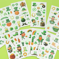 Boerni St.Patrick'S Day Temporary Tattoos,10 Sheets Luminous Shamrock Temporary Tattoo Glow in The Dark Stickers for Kids & Adults Irish St Patricks Day Decorations Accessories