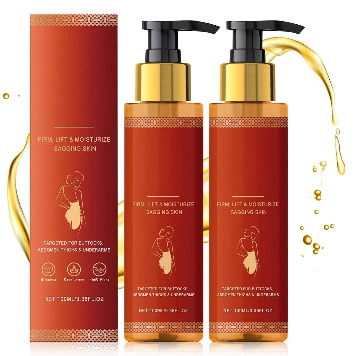 Nicooniu 2pcs Glow Remedy Oil,Glow Remedy Oil Skin Tightening,Magic Body Firming Oils,Effectively Tightens and Lifts Sagging Skins,Body Firming Massage Oils for Women for Smooth