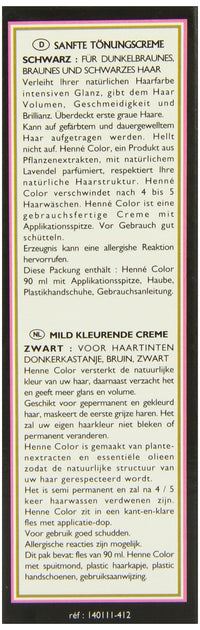 Henne Color Black Henna Hair Colouring Cream 90 ml