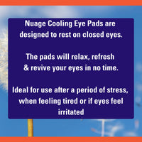 NUAGÉ Nuage Cooling Eye Pads - Cools & Soothes Irritated Eyes | Infused with Cucumber & Vitamin E - Refresh & Revive | Suitable for Daily Use - Relax & Pamper (10 Pack)