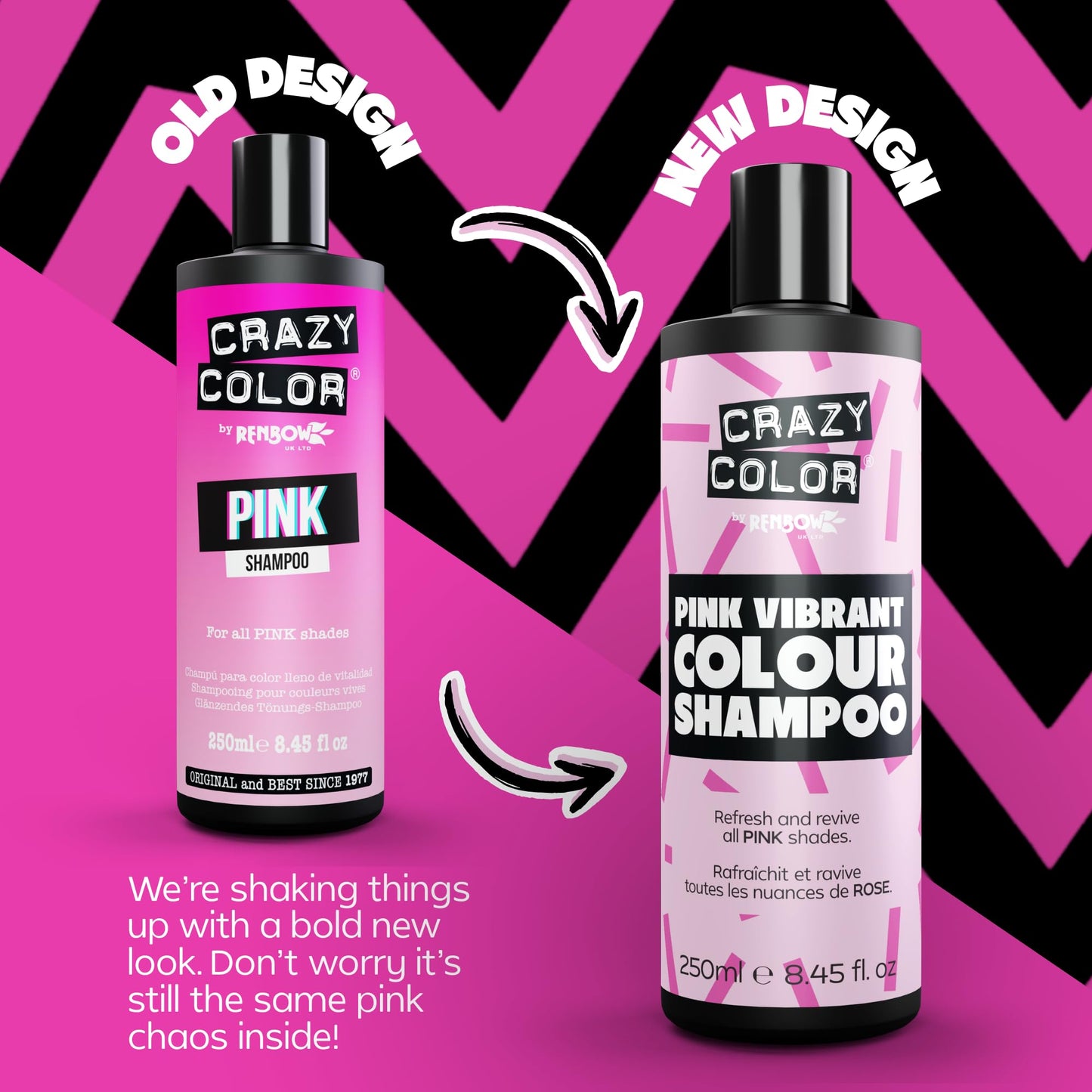 Crazy Color Vegan Pink Shampoo for Pink Hair | Maintain, Refresh and Colour Protect | Sulphate Free, 250ml