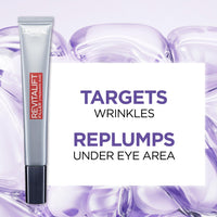 L'Oreal Paris L’Oréal Paris Revitalift Filler Replumping Anti-Ageing Eye Cream, Formulated for eye-area, Moisturiser Targets Deep Wrinkles & Replumps Under-Eye Area, Formulated with Hyaluronic Acid, 15ml