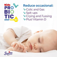 SWISS BORK Baby Probiotic Drops with Vitamin D3 — Kids Probiotics for Gut Health, Effective Digestive Support, and Colic Relief – 10ML & 45 Days’ Supply (Halal)