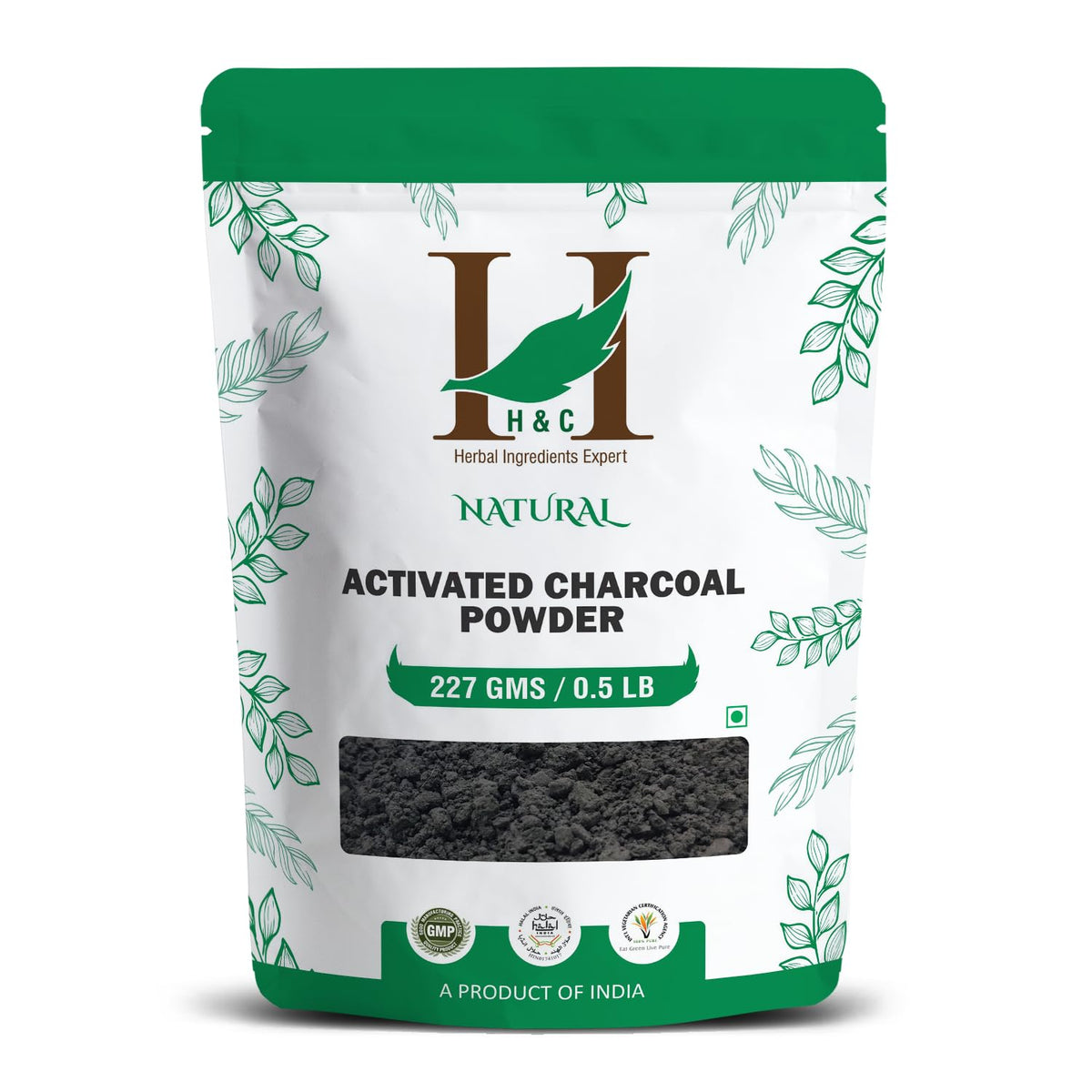 H&C HERBAL INGREDIENTS EXPERT H&C Activated Charcoal Powder - 227 Grams Pack