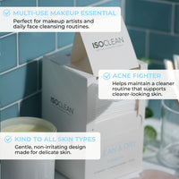 Isoclean ISOCLEAN Soft Cotton Disposable Face Towel – Textured Dry Wipes for Makeup Removal & Facial Cleansing – Ultra Absorbent, Dual-Texture Face Cloth for Sensitive Skin, No Fragrance - Box of 60