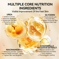 LANBENA Vitamin C Foot Peeling Mask, Foot Mask for Dry Cracked Feet, Exfoliator Peel Off Calluses Dead Skin Callus Remover, Repair Rough Heels & Get a Baby Soft Feet for Men and Women(2 Pairs)