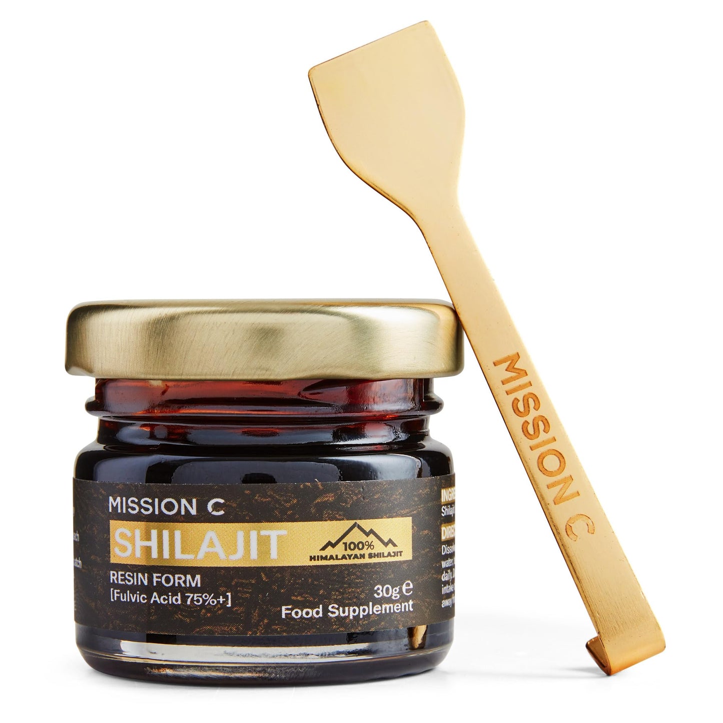 Shilajit from The Himalayas - 30g High Grade - 100% Pure, Rich in Fulvic & Humic Acid, Contains 85 Minerals, Immune System & Vitality Booster, Vegan - Lab Tested - Mission C