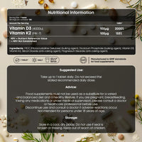 Gains Nutrition GN Vitamin D3 K2 | 180 High Strength D3 and K2 Vitamin Capsules - 4000iu per Serving | Vitamin D K2 MK-7 | Non-GMO, Gluten & Allergen Free | Made in The UK