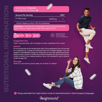 WeightWorld High Strength Pure D Mannose Capsules 2000mg - 180 Naturally Sourced D Mannose Capsules (Not D Mannose Tablets or D Mannose Powder) - Additives-Free & Vegan - 2 Months Supply - 666mg per Capsule