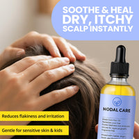 Modal Care Caffeine Hair Growth Oil for Afro & 4C Hair | Natural Follicle Stimulant with Rosemary & Green Coffee | Vegan High-Density Restoration for Thinning Hair & Receding Hairline (60ml)
