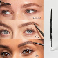 HD Brows HD BROWS Browtec 1mm Ultra-Fine Eyebrow Pencil, New & Improved Ultra-Fine 1mm Tip, Duel-Ended Pencil and Spoolie, Waterproof, Smudgeproof, Long-Lasting, Available in 3 Shades, Vamp (Dark Brown)