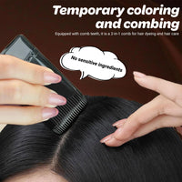 nnOuOnn 3PCS Temporary Hair Dye Comb, Hair Color Stick, Waterproof and Sweat-Proof Hair Dye Combs, Portable 2-In-1 Touch-Up Hair Colouring Combs for Women & Men Gray Hair Coverage (Black Brown*3)