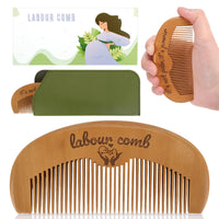 Kaempe Labour Birthing Comb, Wooden Birth/Wave Comb, Labour/Postpartum Essentials, Perineal Massage Tool, Hospital Bag Essentials, After Birth for Mum