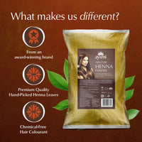 Ayumi Pure Henna 100% (Mendhi), 500g |Natural Dark Red Hair Dye |Chemical-Free Colour |Dandruff Prevention |Hair Growth & Moisture Conditioning Powder
