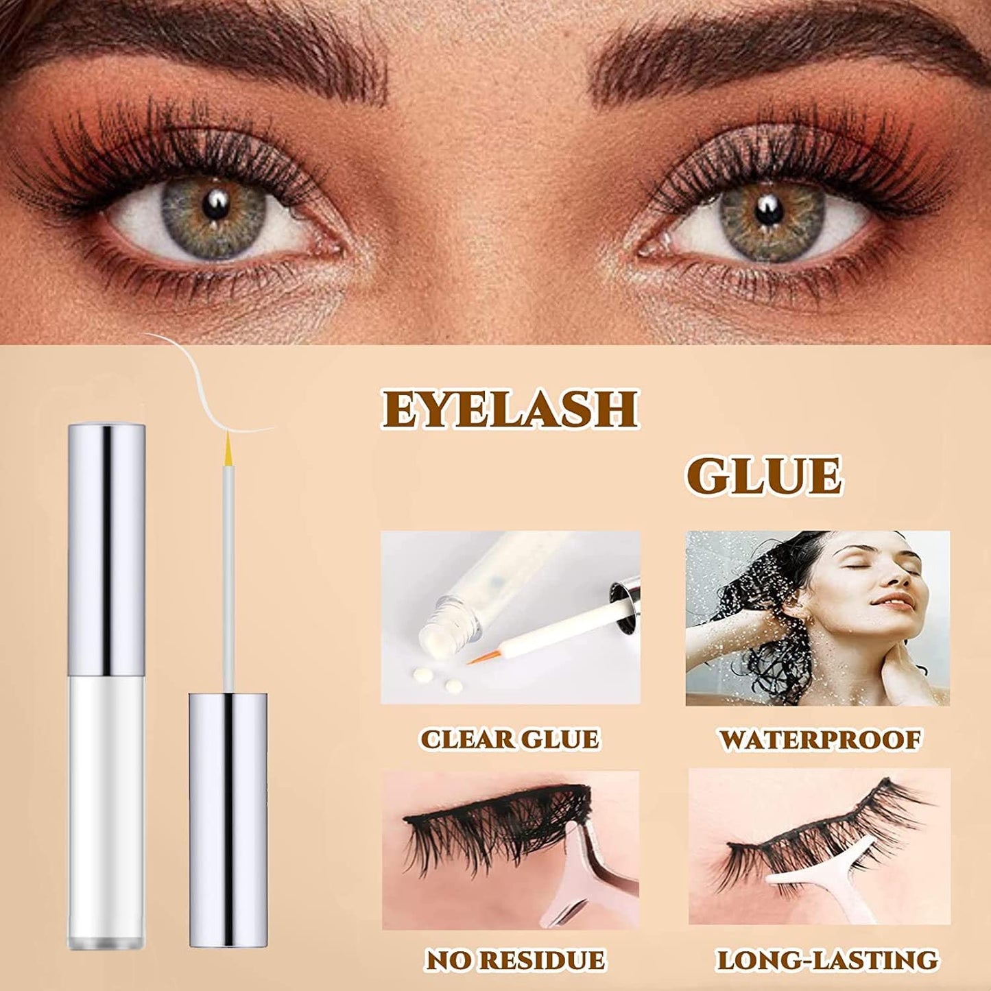 ocean pearl D Curl 45 Clusters DIY False Eyelashes Individual Reusable Soft Natural Easy Fan Russian Lashes Eyelash Extensions Clear Glue Individual Lashes 10-16mm