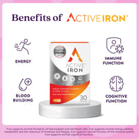 Solvotrin Active Iron Supplement 14 mg – Helps Support Iron & Energy Levels – Gentle, Non-Constipating, Highly Absorbed – 30 Capsules, 1 Month Supply