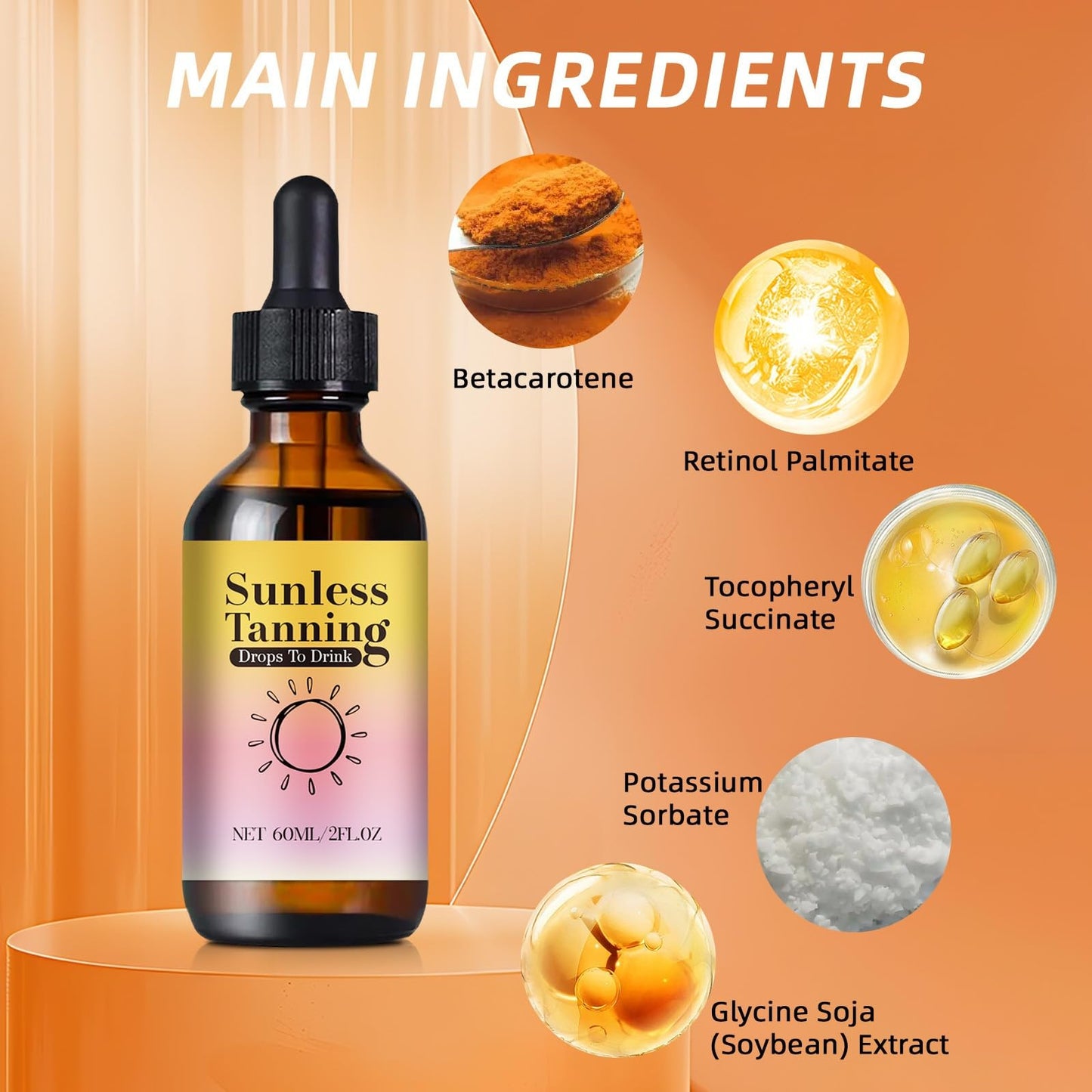 Siyinzu Sunless Tanning Drops,Tanning Drops Drink,Tanning Dro-ps,Gradual Nourishing Face Tan Drop,Shine Brown Tan-ning Accelerator,Enhancing Natural Skin Tone without the Sun Damage,Oral Tann-ing D-rops