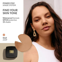 Avon Cream To Powder 3-in-1 Foundation, Concealer and Powder, Long Lasting Foundation Compact, Natural Looking Base that Lasts, SPF 15, 235P, Shell