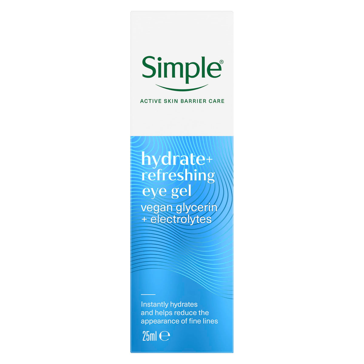 Simple Water Boost Hydrating Eye Gel cruelty-free and vegan for the deep & long-lasting hydration of screen-stressed and tired eyes 25 ml