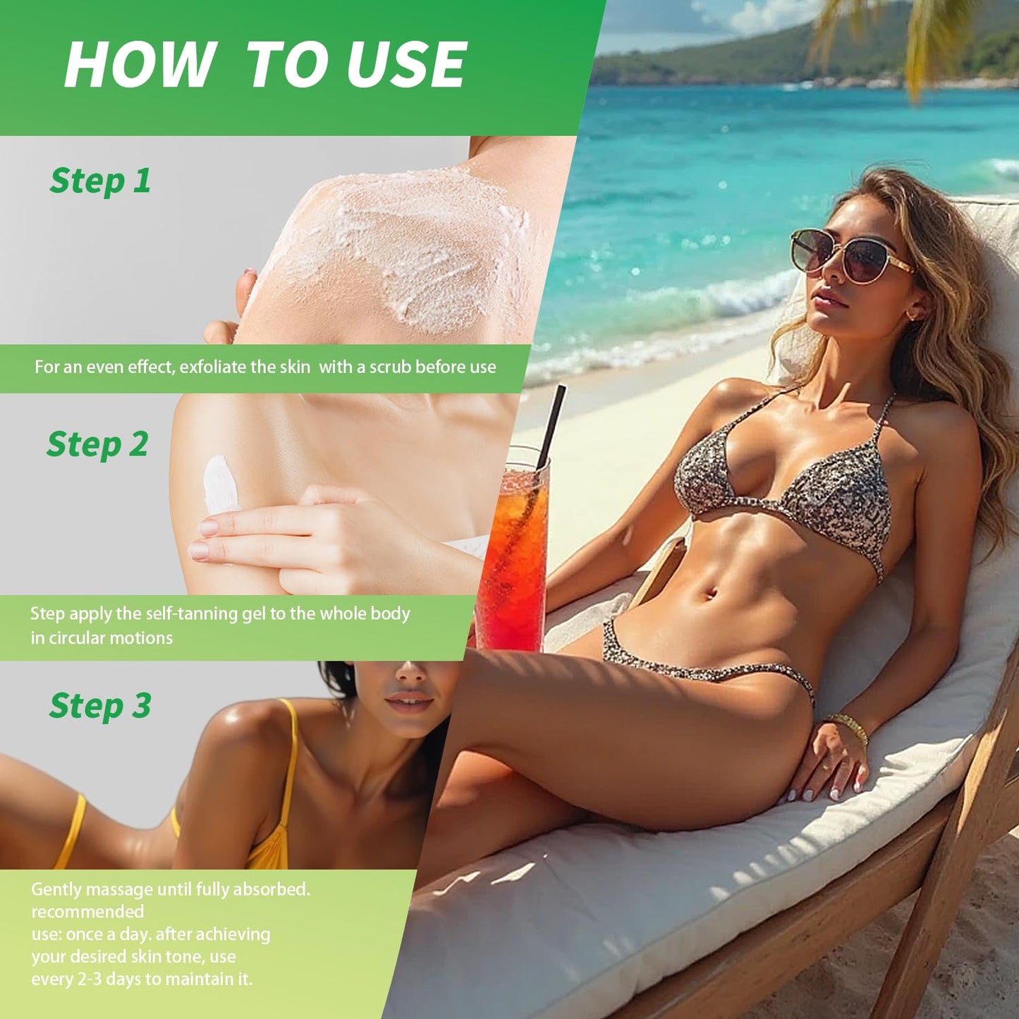 Premium Tan Accelerator Gel 100g - For Sunbed Use & Outdoor Sun Tanning Enhancer, Fast Bronzing Cream with Natural Oils Formula, Intensifying Self Tanning Boosting Oil, Long-Lasting Hydrating(Coconut)