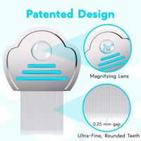 Adamson Lice Comb - Stainless Steel Lice Comb for Kids - Effective Nit Comb - Lice Combs for Thick Hair - Durable and Easy to Clean