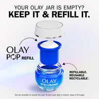 Olay Hyaluronic Acid Face Moisturiser Day Gel Cream REFILL, Skincare with Niacinamide 99% Purity and Vitamin B5. Hydrating Skin Care: Plumps, Smooths, Hydrates, 50ml