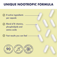 HIGHER NATURE Higher Nature - Advanced Brain Nutrients - Aids Memory & Concentration - Supports Nervous System - Gluten Free - Vegan & Vegetarian - 90 Capsules