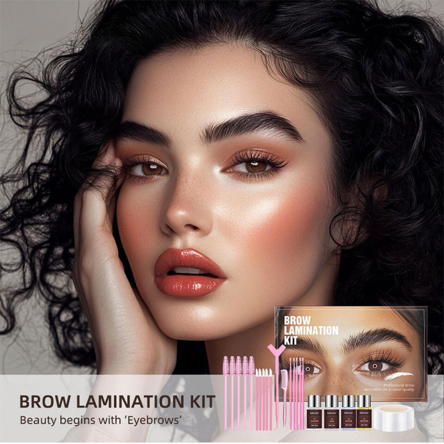 Brow Lamination Kit Premium Eyebrow Lamination Kit With Keratin Premium Eyebrow Lift Set Shaping For 3d Natural Fuller Thicker Wild Eyebrows 6 Weeks Long Lasting Results Professional Salon Results
