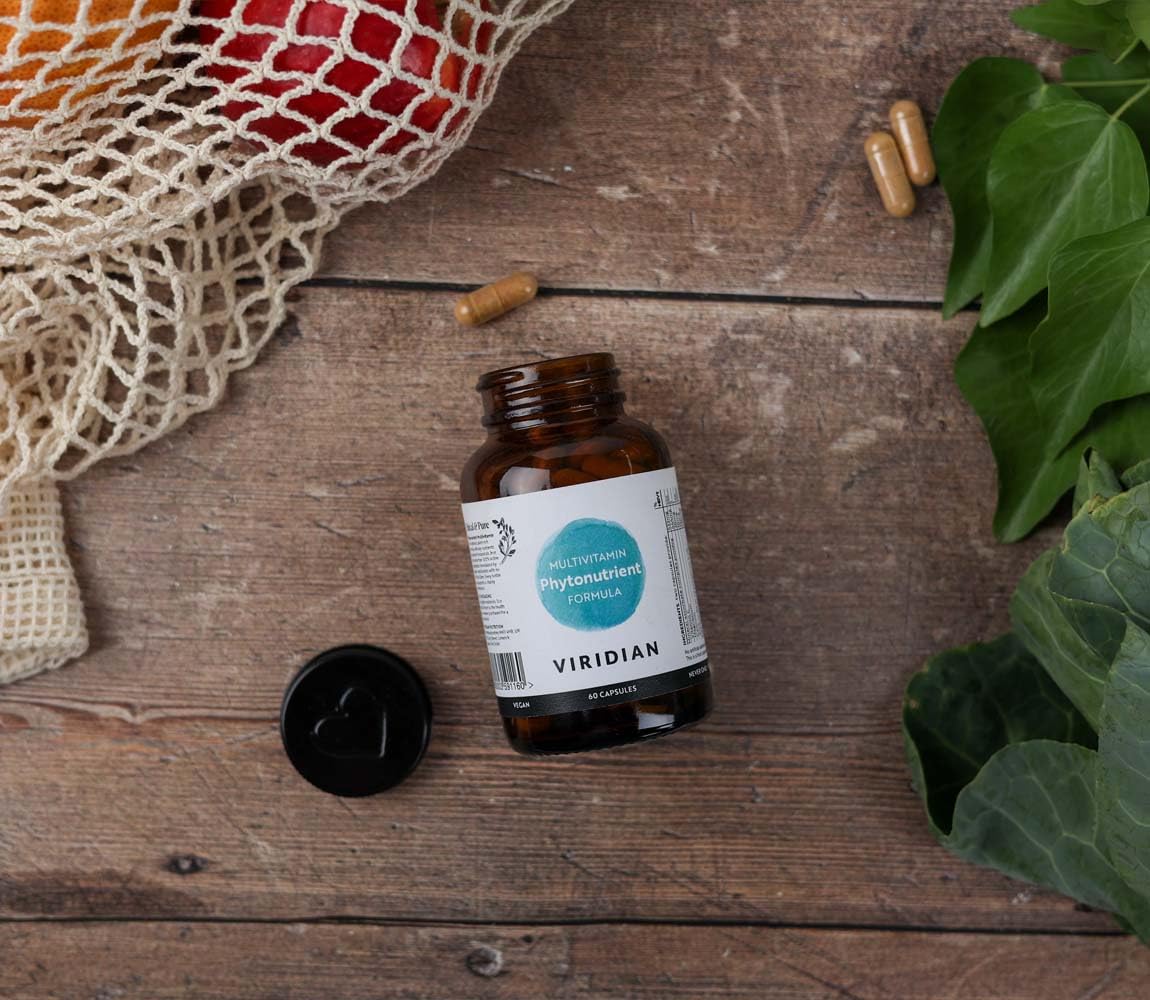 Viridian - PhytoNutrient Formula Multivitamin - 60 Caps | Plant Rich Formula with Key Nutrients & Potent Botanicals | Wellness Support, Supports Energy & Immune System | Nutritionist Formulated