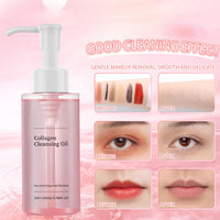Collagen Cleansing Oil - Natural Facial Oil Cleanser - Oil Cleanser for SPF & Make-Up Removal - Oil C-leanser Korean Improves Texture & O-il Balance- Vegan, Sensitive Skin-Friendly Korean Skincare