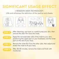 Fashion Base Deep Collagen Retinol Tension Boost Up Mask Set, 4PCS Deep Collagen Face Tightening and Lifting Mask for V-Line,Smile Line & Forehead Wrinkles, Korean Skin Care