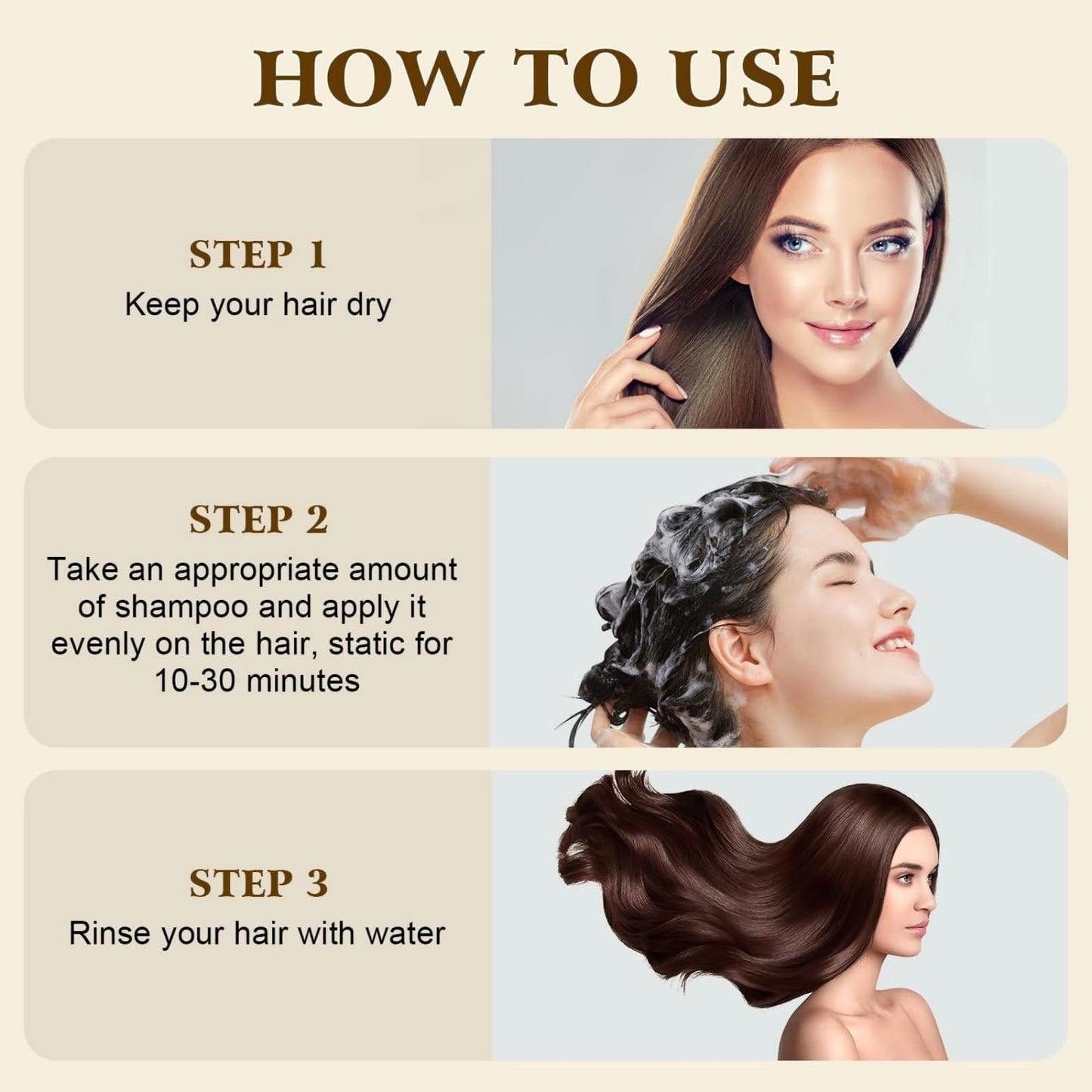 BigyQiu Polar Hair Dye Shampoo,Medium Brown Hair Care Instant Dye Shampoo,3-In-1 Sham/poo Color Treated Ha/ir,Instant Dy/e Sham/poo for Men and Women,Permanent Colour Sha/mpoo Cover Grey H/air,Medium Brown