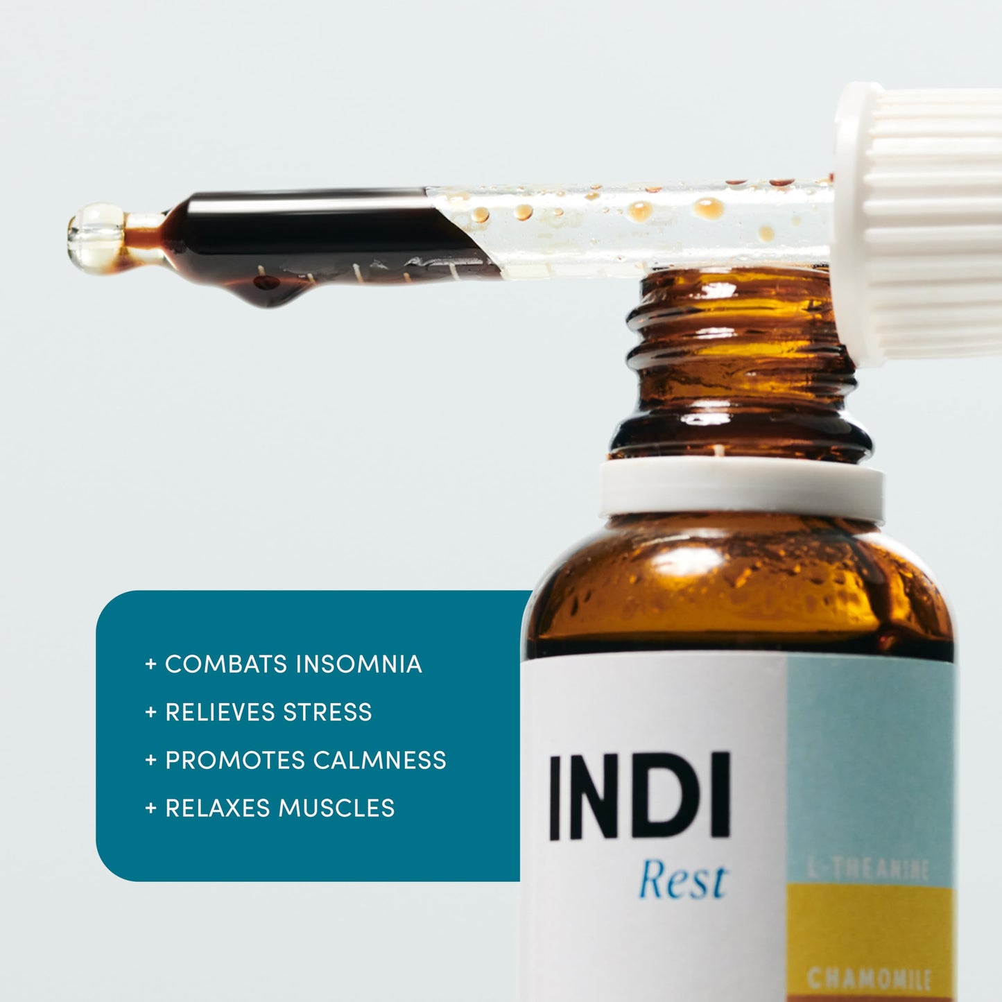 Indi Rest Supplement - Herbal Sleep Remedies - 100% Plant - All Natural Sleep Aids for Adults - Formulated with Natural Sedative Plants to Support Sleep - Indi Rest Supplement - 30ml Night Dropper