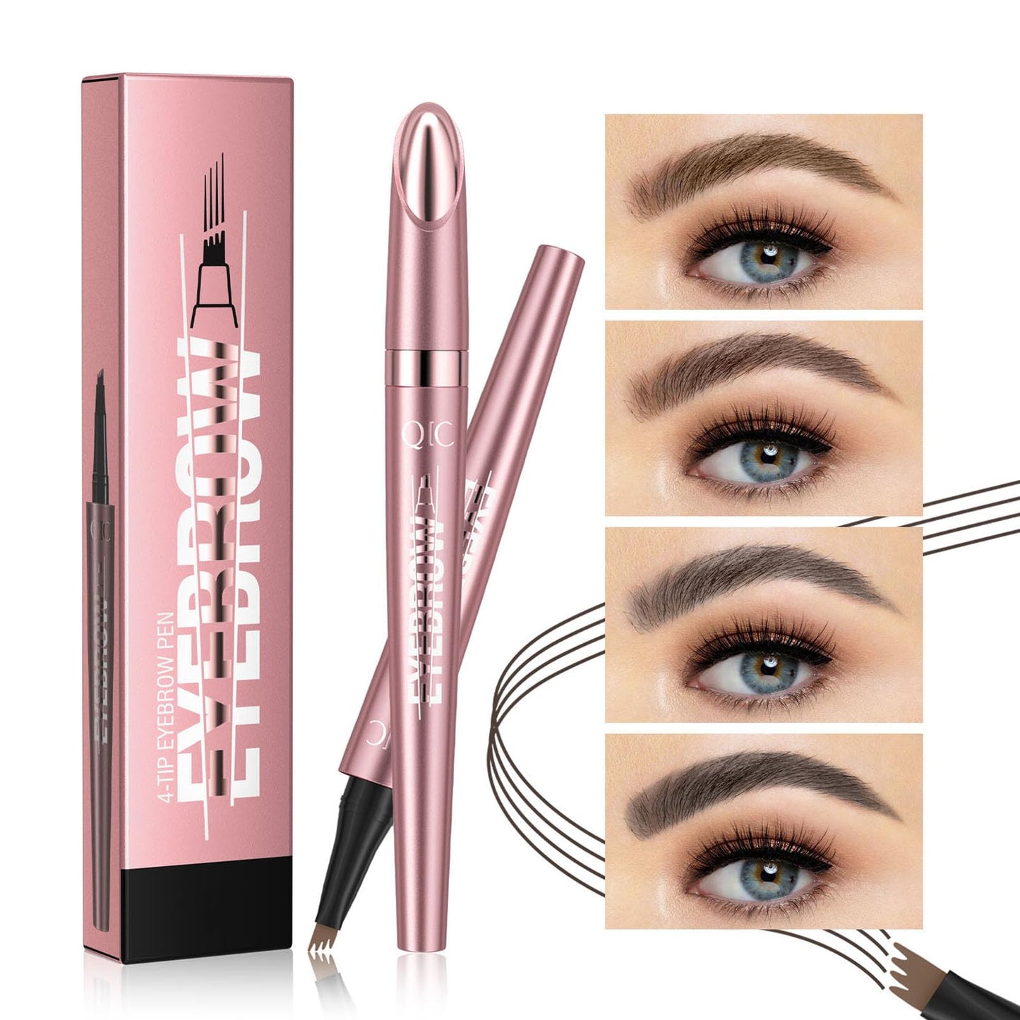 Anifer (01 Light brown) microblading eyebrow pencil,eyebrow pencil hair drawing,eyebrow pencil with fork tip,eyebrow pencil microblading effect,waterproof eyebrow pencil