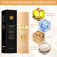 4 in 1 Moisturizing Full Coverage Liquid Foundation Sunscreen Serum Spf 50 Foundation Biomimic Foundation Concealer,Moisturizer,Sunscreen Serum Uniform Skin Tone Stay up to 24h