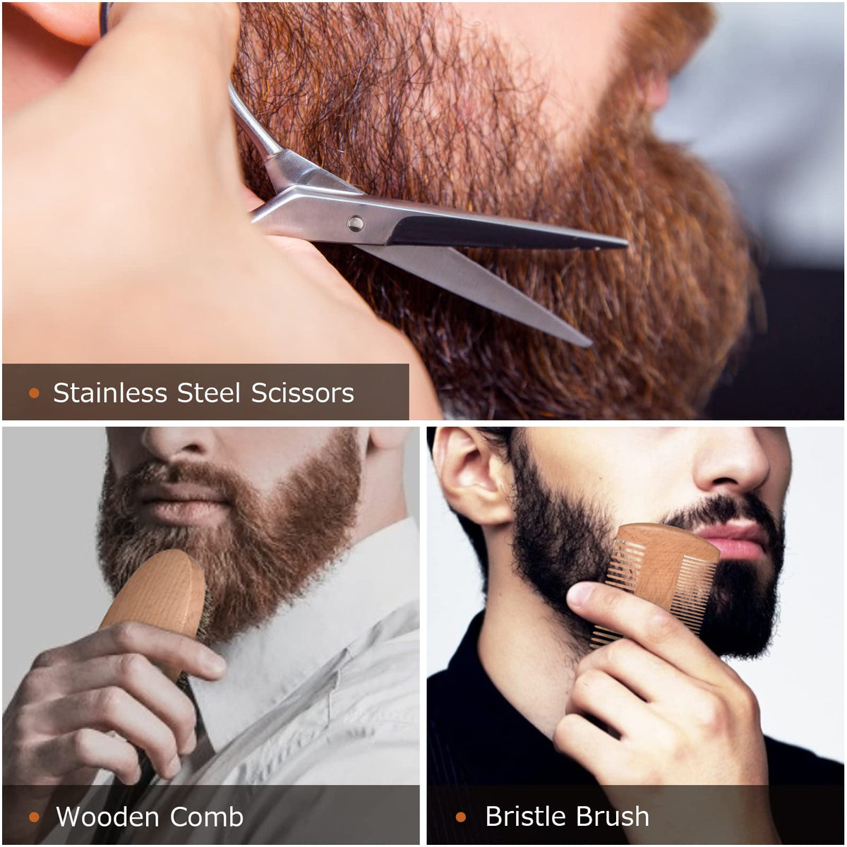comozon Beard Grooming Kit for Men, 12 in 1 Beard Kit Men Gifts with Beard Roller, Beard Set with Beard Oil, Beard Shampoo, Beard Conditioner, Beard Brush, Beard Balm, Beard Comb, Scissors, Gifts for Him