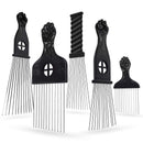 5 Pack Afro Pick Afro Comb Metal Picks for Hair, Afro Pick Combs for African American Hair Styling Tool Hair Comb for Hair Styling Hair Picks for Curly Hair Fist Pick for Hair