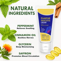 Plantar Fasciitis Relief Cream - Foot Cream for Cracked Heels and Dry Skin, Heel Pain Relief for Plantar Fasciitis, Heel Spurs & Sore Feet