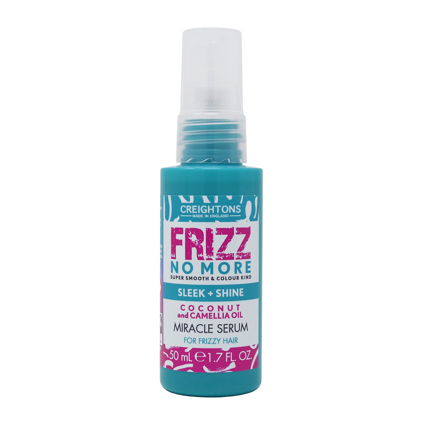Creightons Frizz No More Sleek & Shine Miracle Serum (50ml) - Smooth Hair from Root to Tip, Lock out Frizz & Moisture in, Perfect for Frizz Prone or Wavy/Curly Hair, Super Smooth & Colour Kind