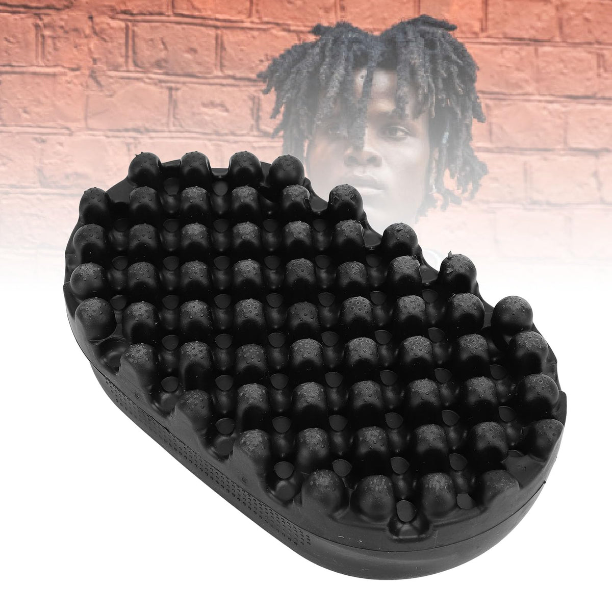 Luqeeg Curling Twisted Hair Brush, Twist Curl Comb, Two Sided Use Hair Wave Tool Washable Rubber Styling Tool Foam Wave Sponge Big and Small Holes for Home and Salon Use