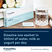 FutureYou ProBio 8+ (28 Powder Sachets) Probiotics for Gut Health, Probiotics for Women and Men, Gut Health Supplements with Lactobacillus Acidophilus W22 - Genuine FutureYou Cambridge Supplements