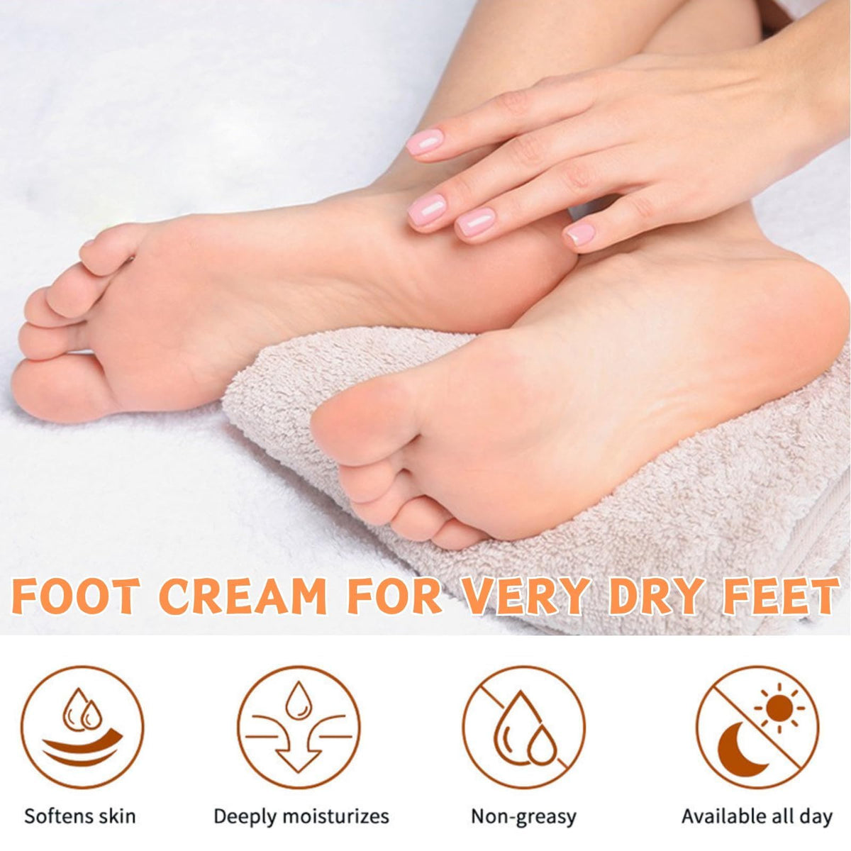 OunTechGlory Intensive Honey Foot Cream for Dry Hands & Feet - Deep Hydration, Fast-Acting - Cracked Heel Repair, Moisturizing for Women & Men (40g)