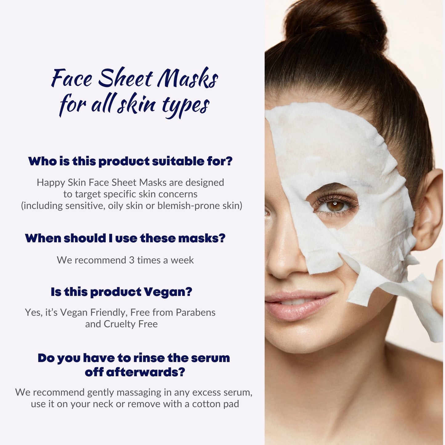 Pack of 20 Happy Skin Sheet Face Masks for all Skin Types | Over 1 Million Sold | x5 Detoxifying Charcoal | x5 Brightening Rose & Green Tea | x5 Lavender & Chamomile | x5 Vitamin C Orange & Ginger