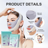 Chin Strap for Double Chin V Line Face Lifting Chin Mask Chin Strap with 2 Gel Mask Reusable Double Chin Lift Mask Breathable and Comfortable Used to Enhance the Jawline for Women Men