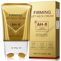 HXTMKT Neck Firming Cream, AH-8 Firming Neck Cream with Roller 120g, Tighten and Lift Neck Cream with Double Roller Massage, Reduces Wrinkles Fine Lines Double Chin, Moisturizes Skin