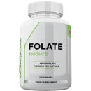 Freak Athletics Folate 1000mcg (L-Methylfolate) 120 Capsules, 5-MTHF Active Form of Folic Acid/Vitamin B9