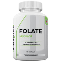 Freak Athletics Folate 1000mcg (L-Methylfolate) 120 Capsules, 5-MTHF Active Form of Folic Acid/Vitamin B9