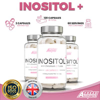 Myo Inositol Capsules by Freak Athletics - Inositol Capsules with Chromium & Folate - 120 Capsules Vegan & Vegetarian Friendly - UK Made
