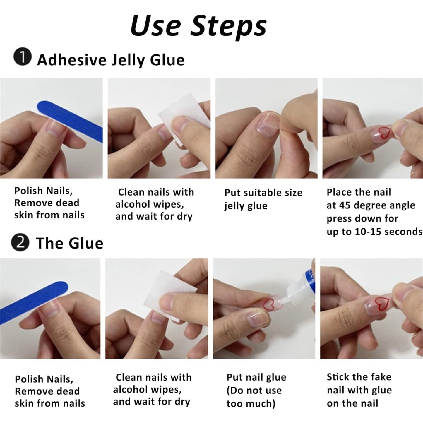 EONFAVE 24pcs Short Oval White French Tip Press On Nails with Pearls - Almond False Nails - Strong Fake Nails with Glue on Nails for Women - Short Stick on Nails French Tip - Full Cover Nail Tips
